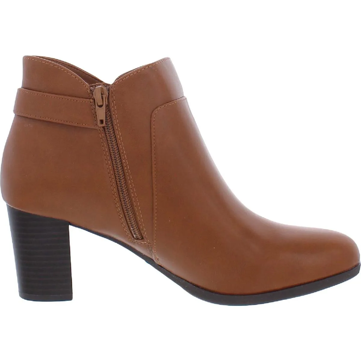 Artemy Womens Block Heel Slip On Booties