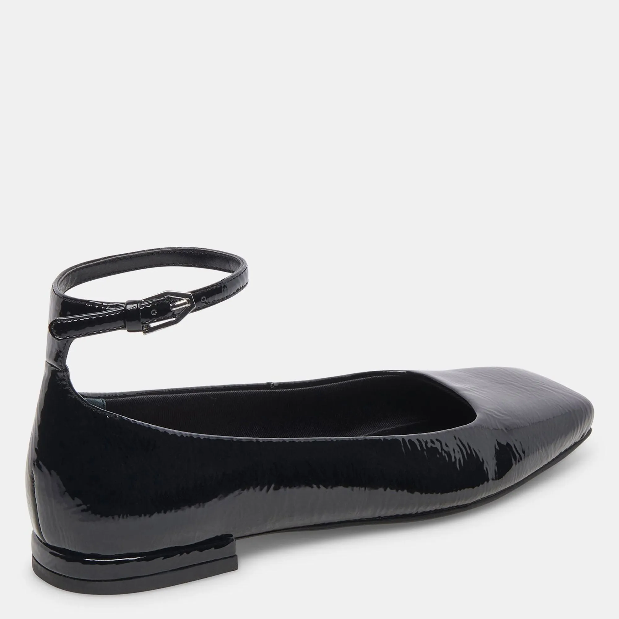 Ashya Ballet Flats Midnight Crinkle Patent