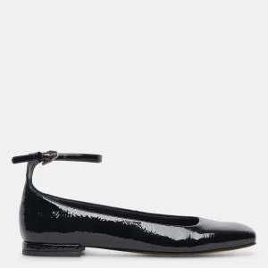 Ashya Ballet Flats Midnight Crinkle Patent