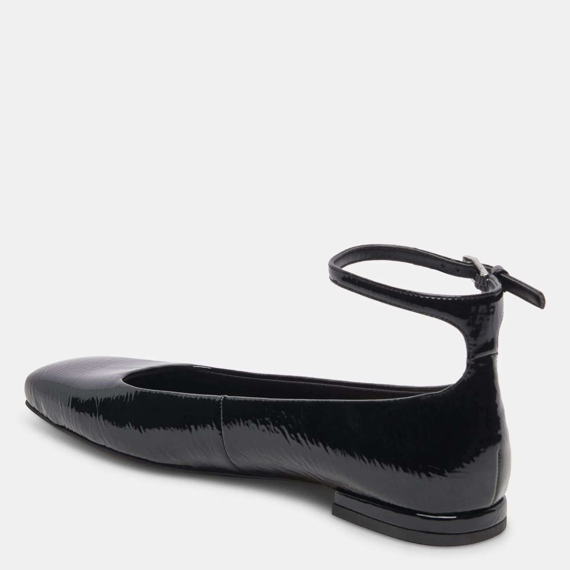 Ashya Ballet Flats Midnight Crinkle Patent