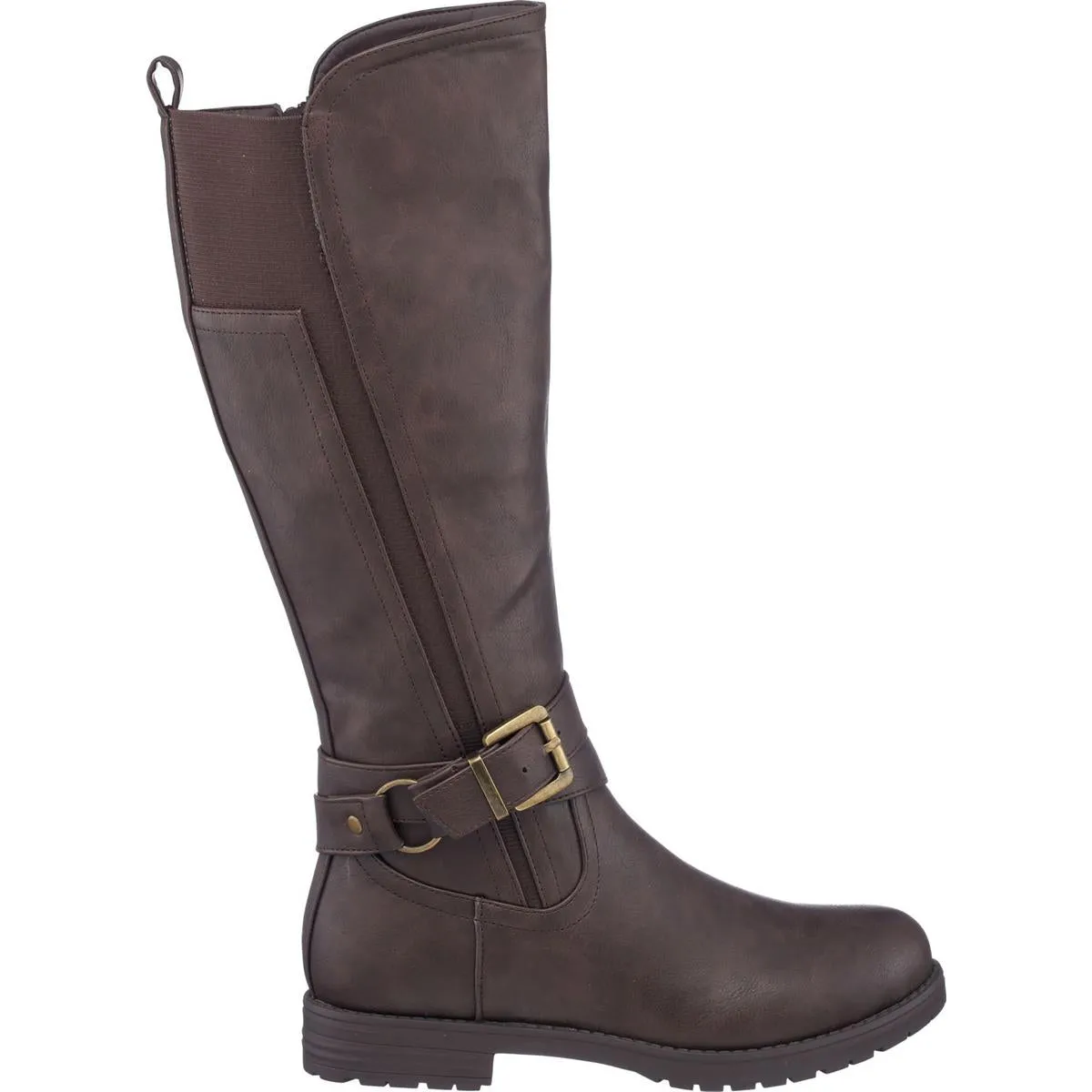 Aston Womens Faux Lather Tall Knee-High Boots