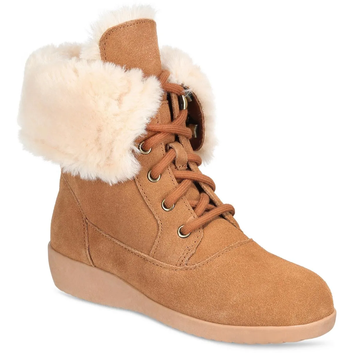 Aubreyy Womens Faux Fur Lined Ankle Winter & Snow Boots