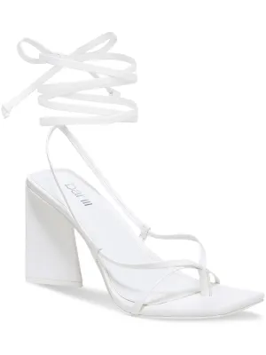 AURORAA Womens Faux Leather Strappy Pumps