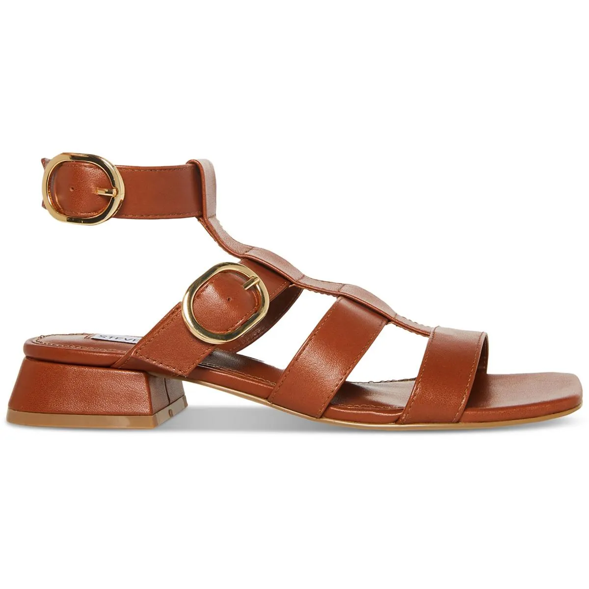 Aylin Womens Leather Square Toe Gladiator Sandals