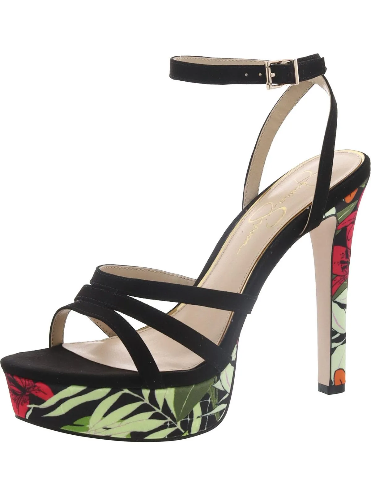 Balina 3 Womens Microsuede Open Toe Heels