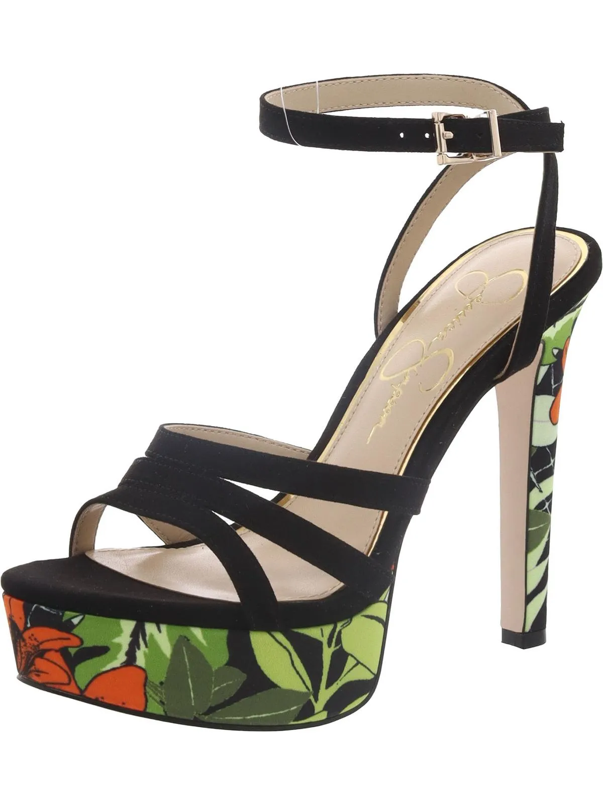 Balina 3 Womens Microsuede Open Toe Heels
