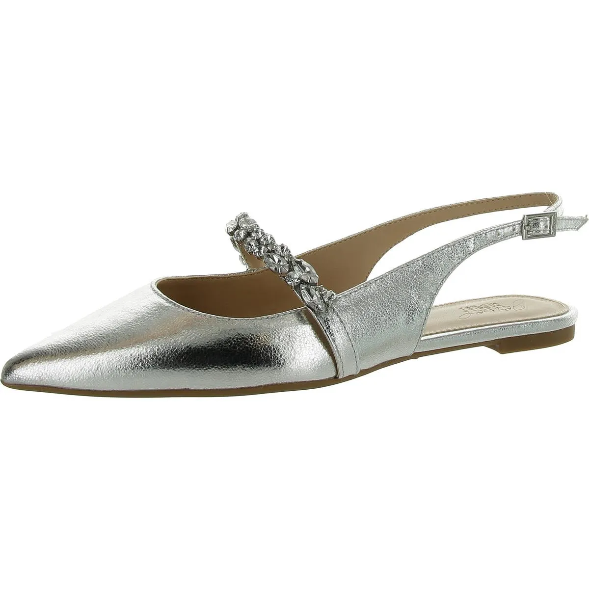 Bambi Womens Faux Leather Pointed Toe Slingbacks