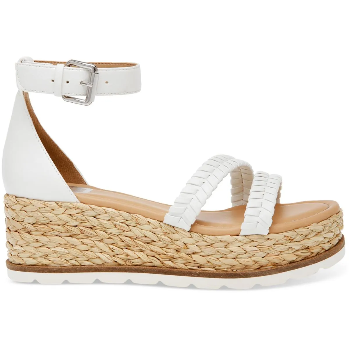 BANNON Womens Wedge Ankle Strap Espadrille Heels