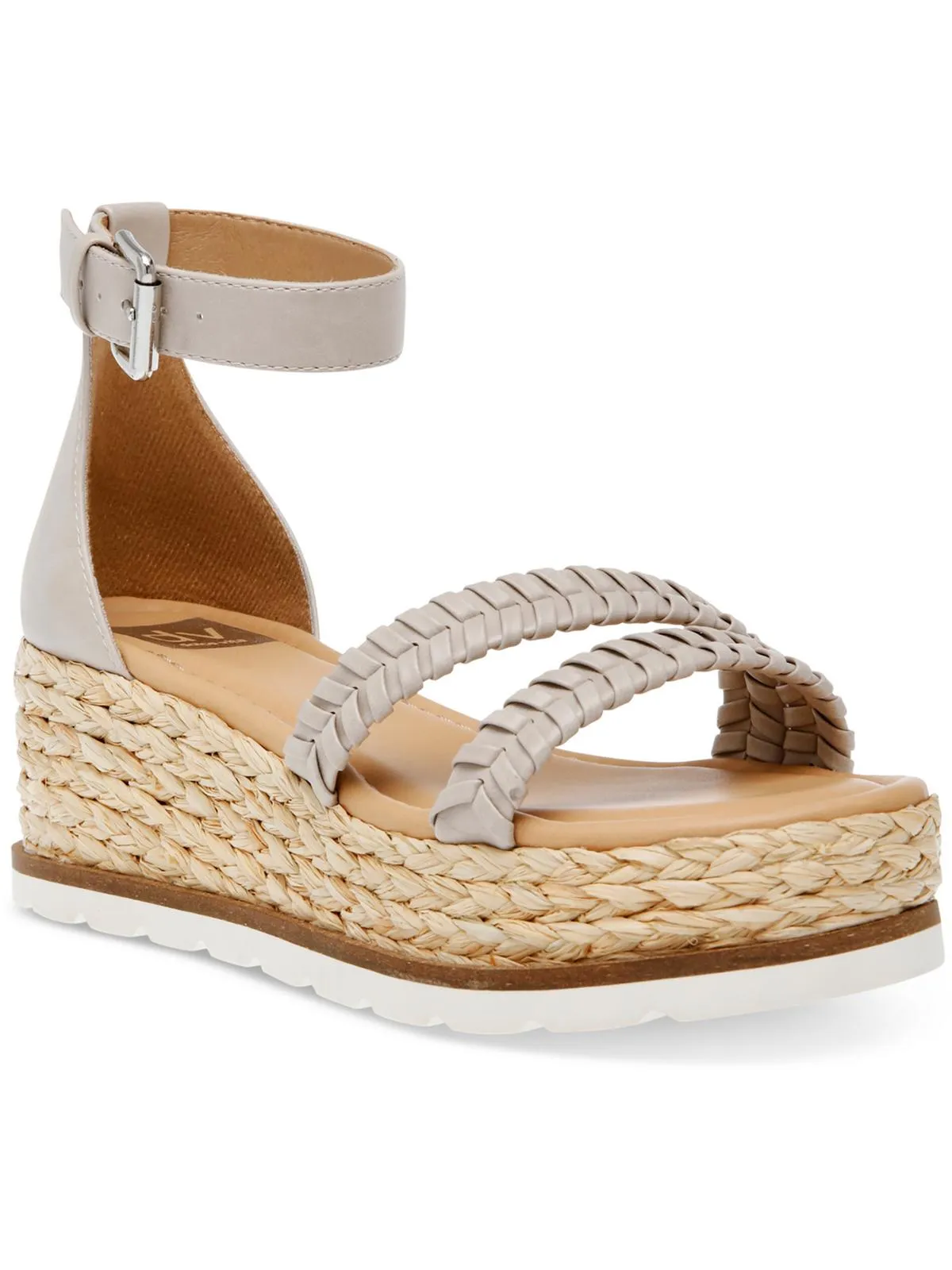 BANNON Womens Wedge Ankle Strap Espadrille Heels