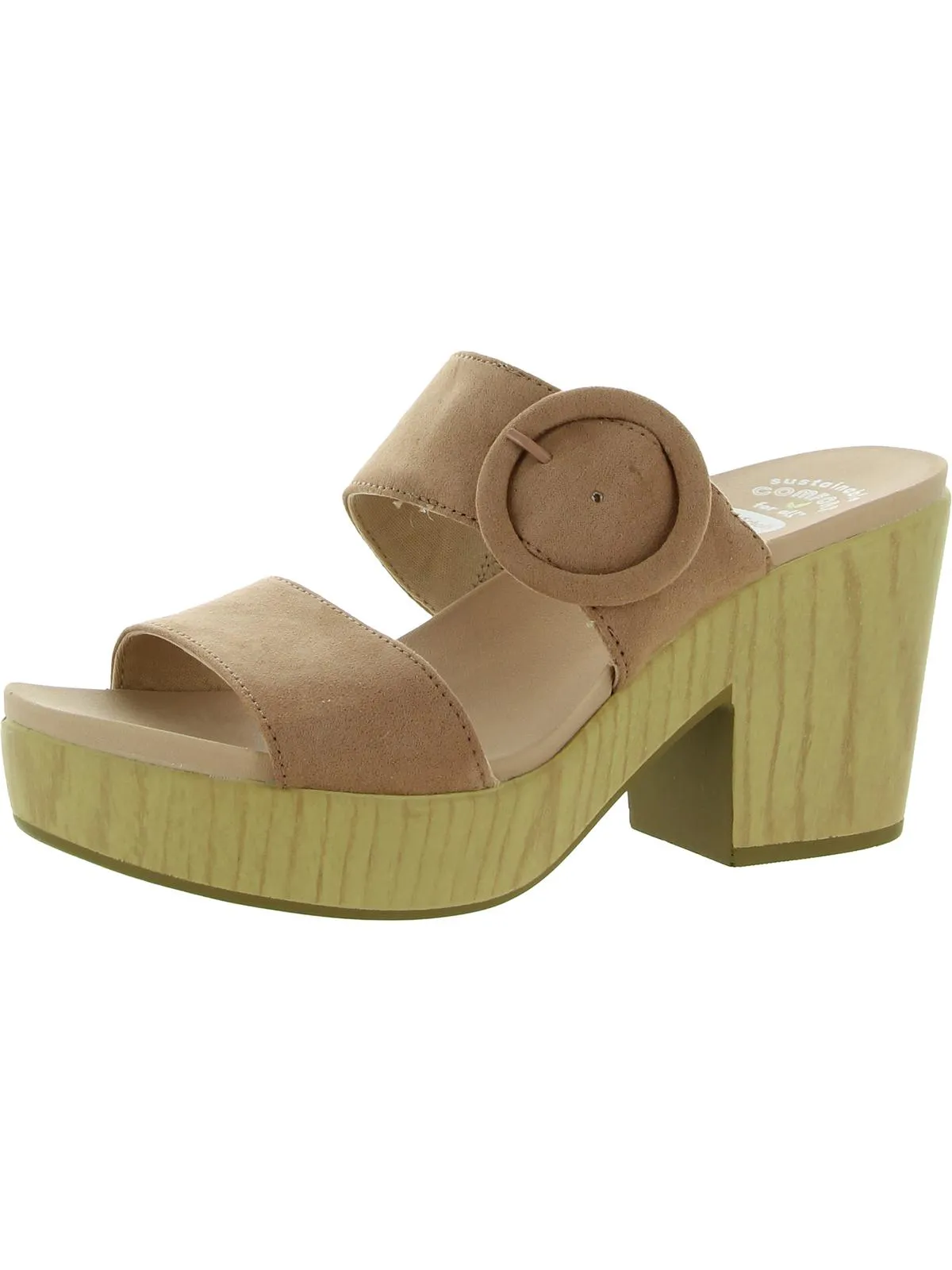 Bayside Womens Open Toe Cushioned Footbed Platform Sandals