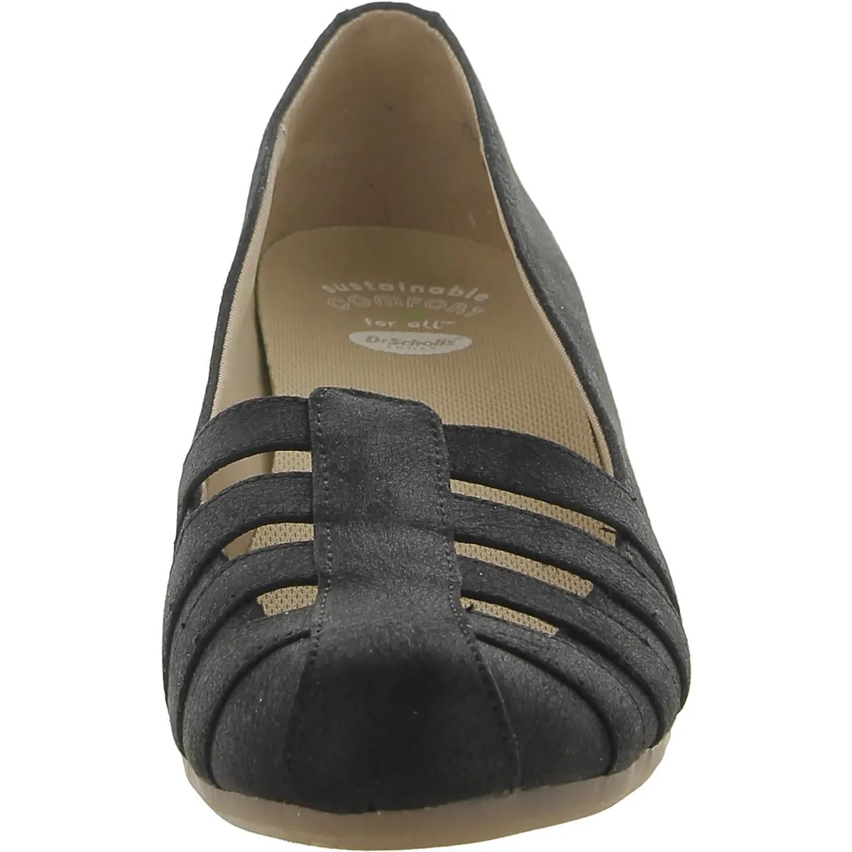 Be Free Womens Faux Leather Slip-On Wedge Heels