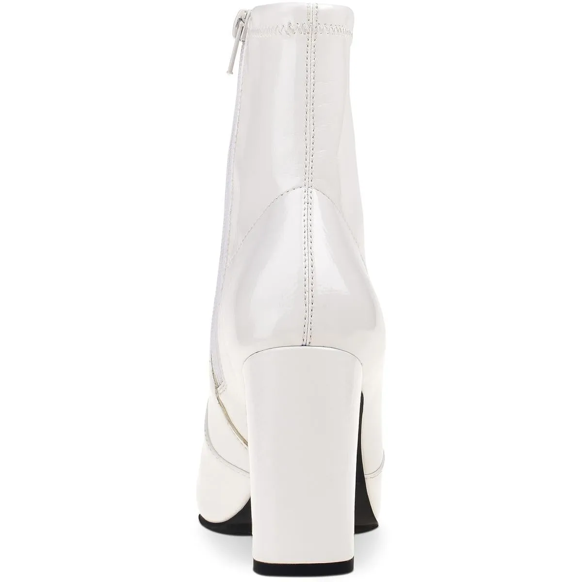 Becci Womens Patent Zipper Booties