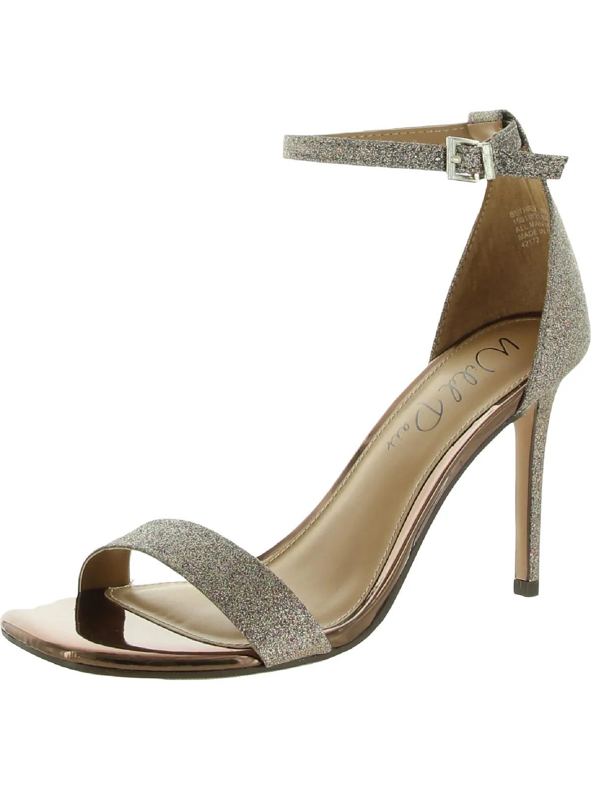 Bethie 2 Womens Glitter Metallic Heel Sandals
