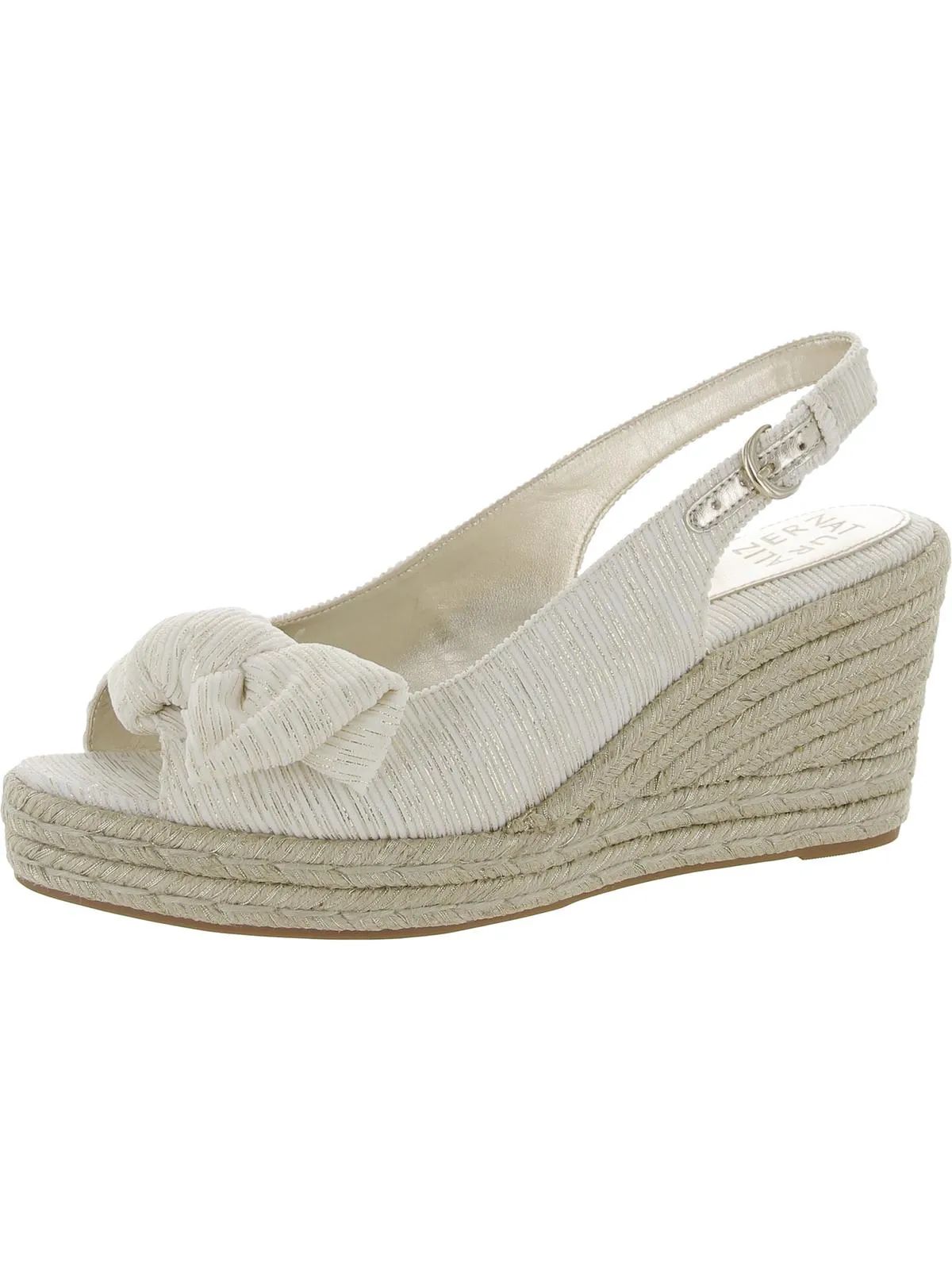 Bettina Womens Peep-Toe Slingback Wedge Sandals