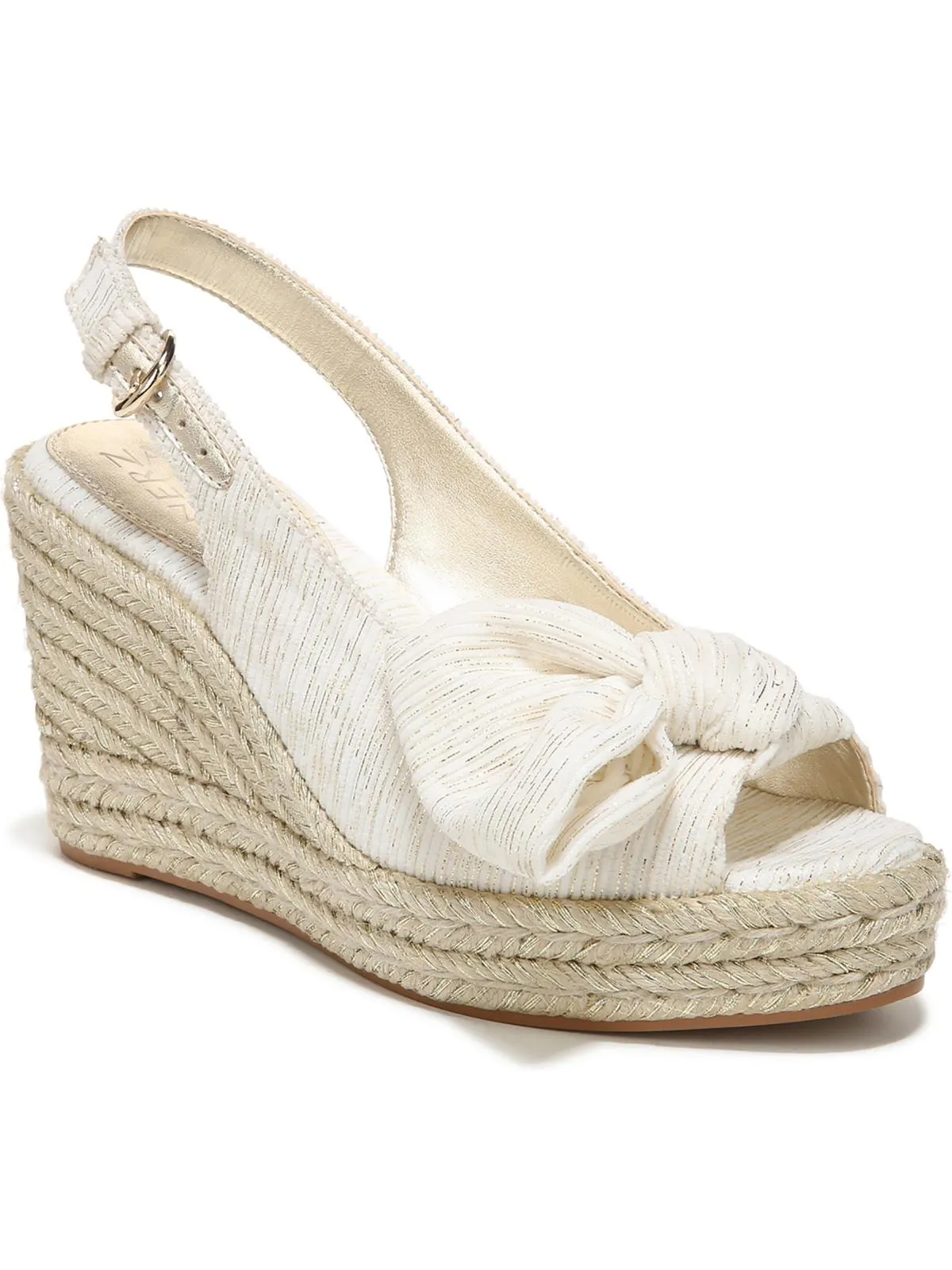 Bettina Womens Peep-Toe Slingback Wedge Sandals