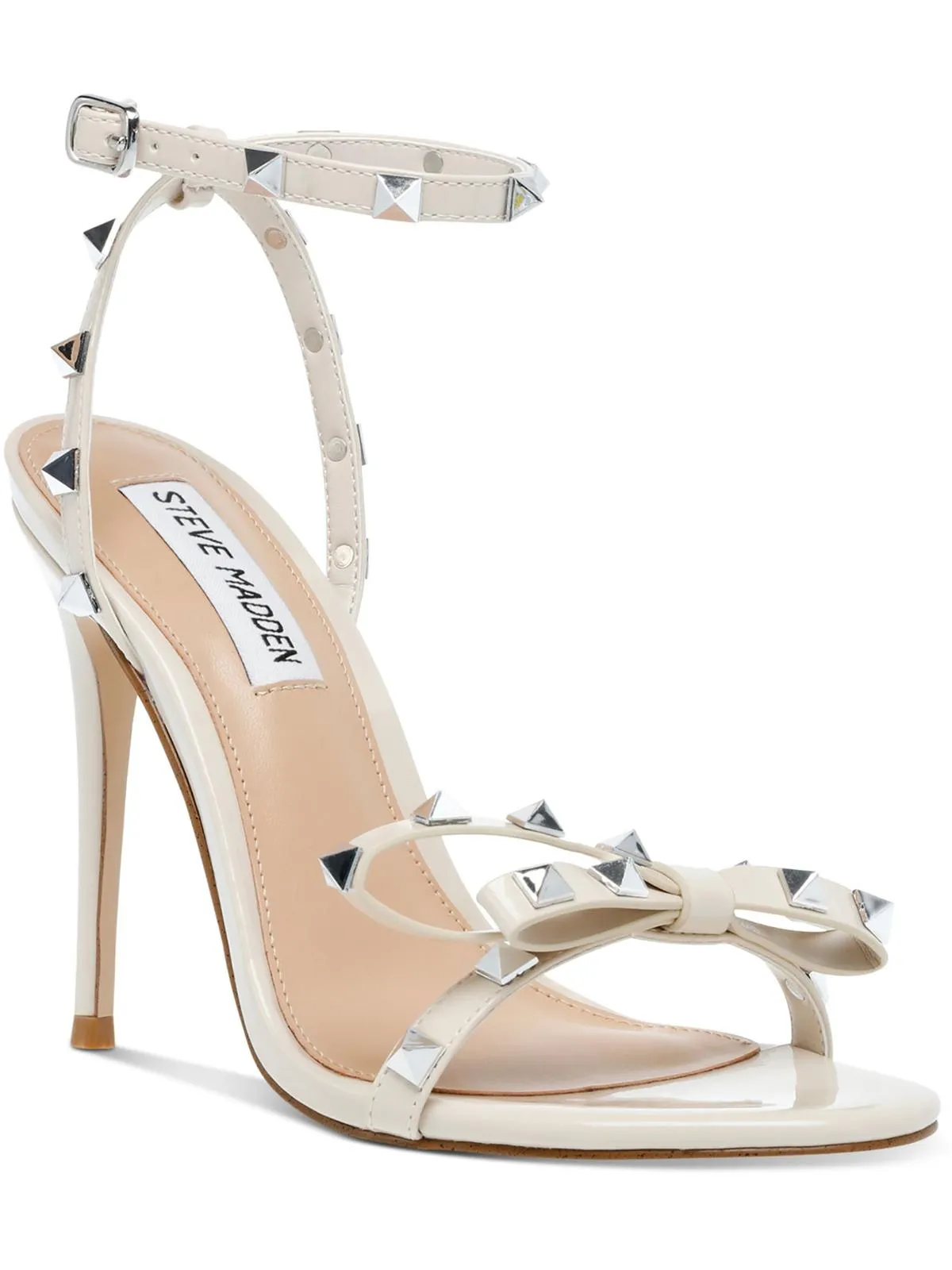 Bradshaw Womens Studded Ankle Strap Heels