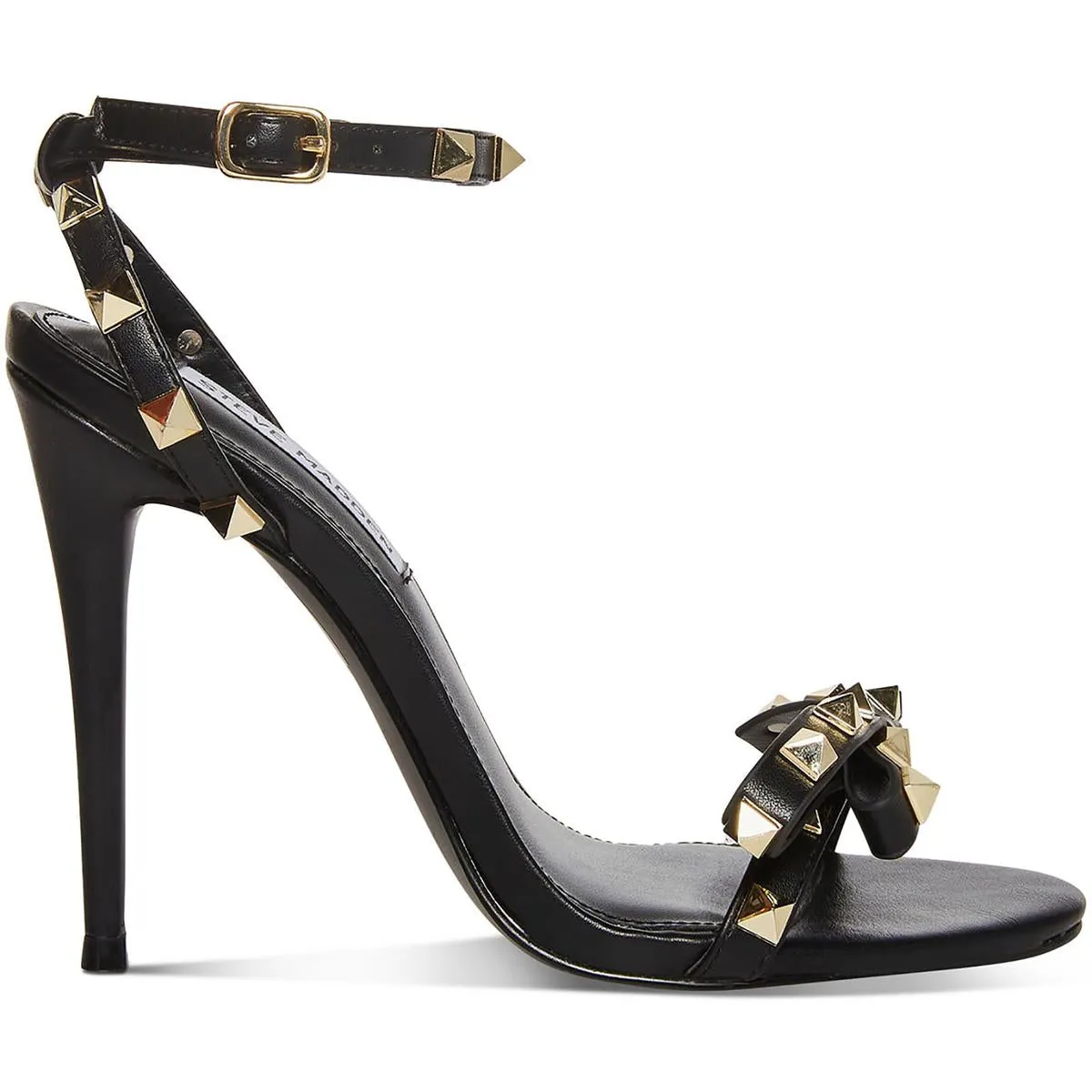 Bradshaw Womens Studded Ankle Strap Heels