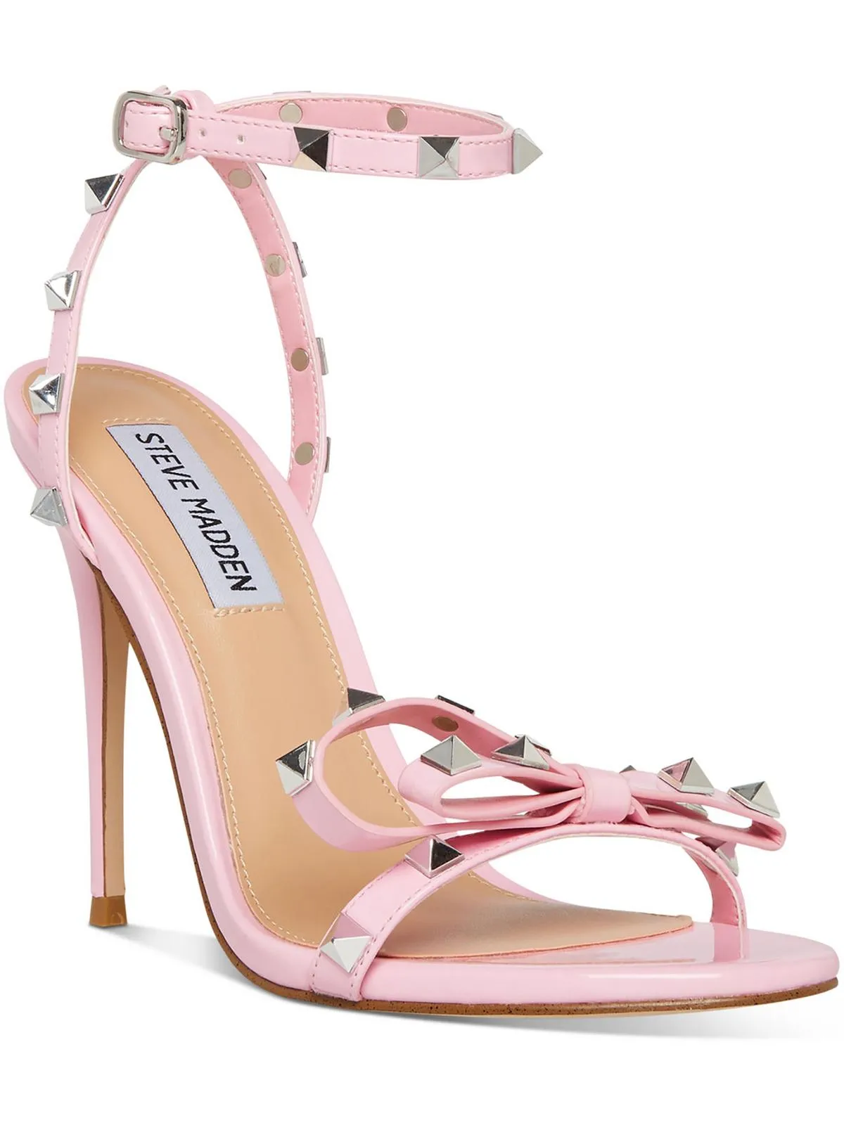 Bradshaw Womens Studded Ankle Strap Heels