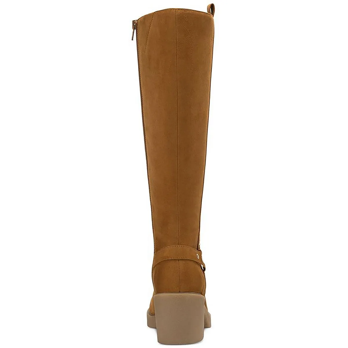 Brettaa Womens Faux Suede Round Toe Knee-High Boots