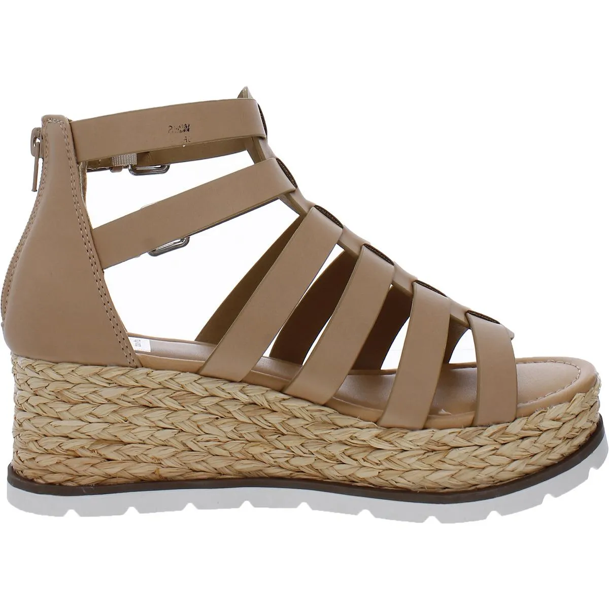 Breva Womens Strappy Buckle Wedge Heels