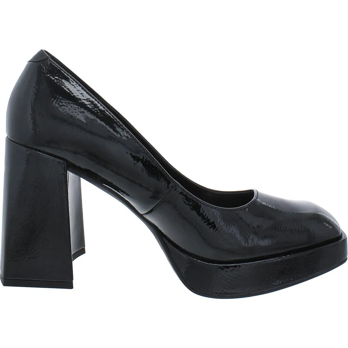 BRI PUMP Womens Slip On Block Heel Pumps