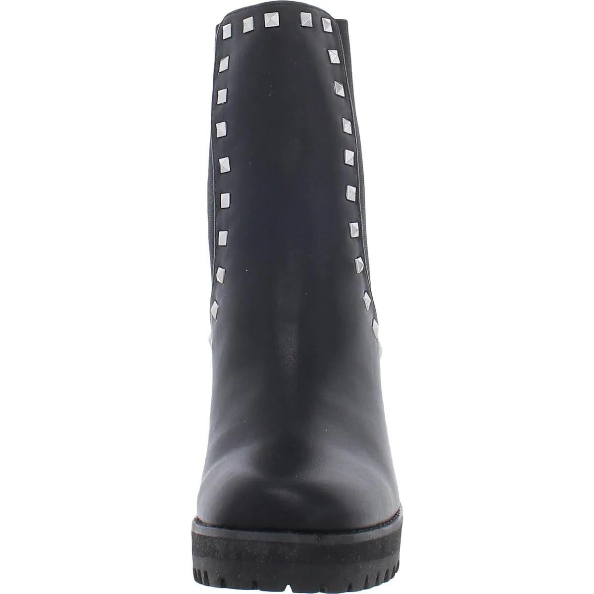 Brisa Womens Faux Leather Studded Ankle Boots