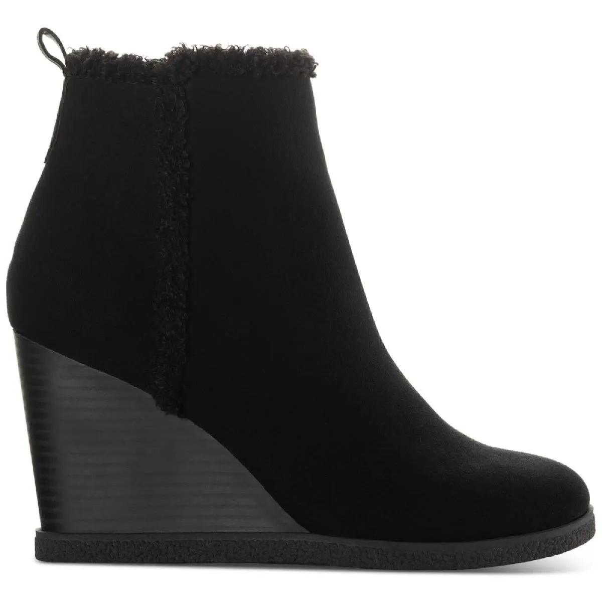 Camillia F Womens Faux Suede Ankle Wedge Boots