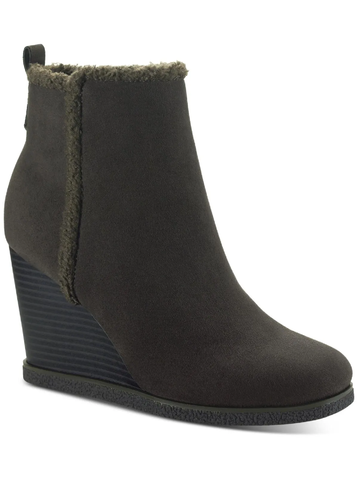 Camillia Womens Zip up Platform Wedge Boots
