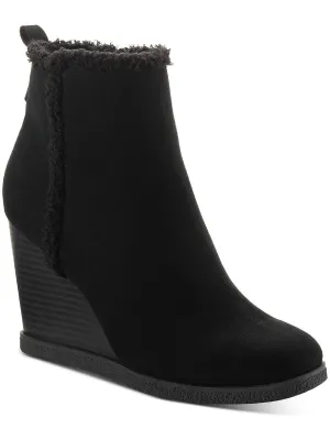 Camillia Womens Zip up Platform Wedge Boots