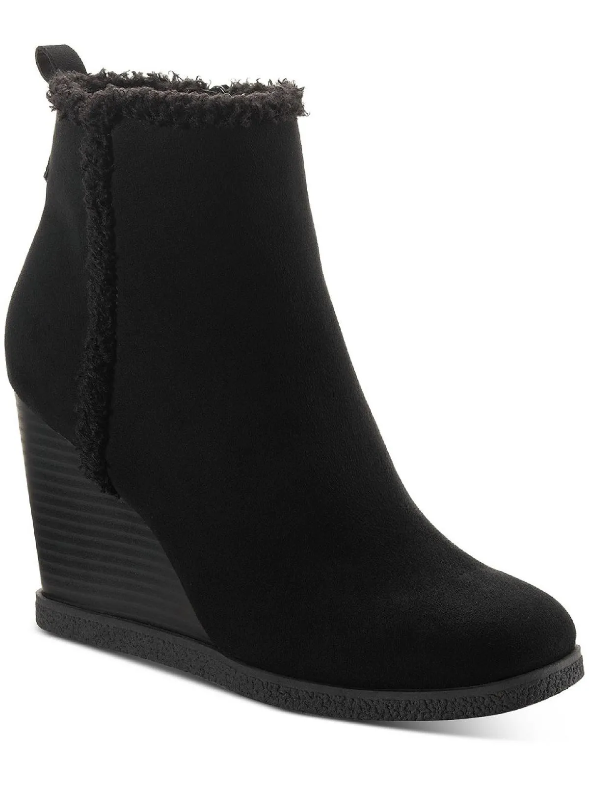 Camillia Womens Zip up Platform Wedge Boots