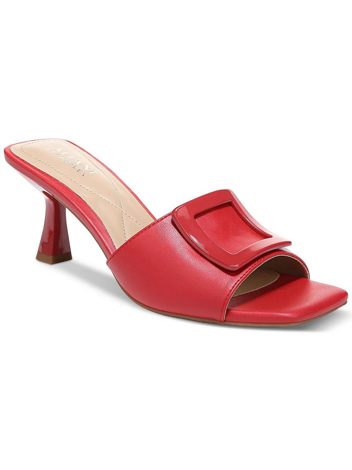 Capreece Womens Faux Leather Slide Heels