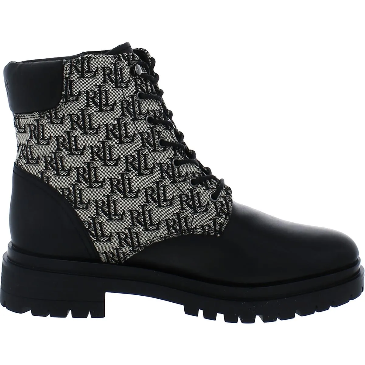 Carlee Womens Suede Shearling Combat & Lace-up Boots