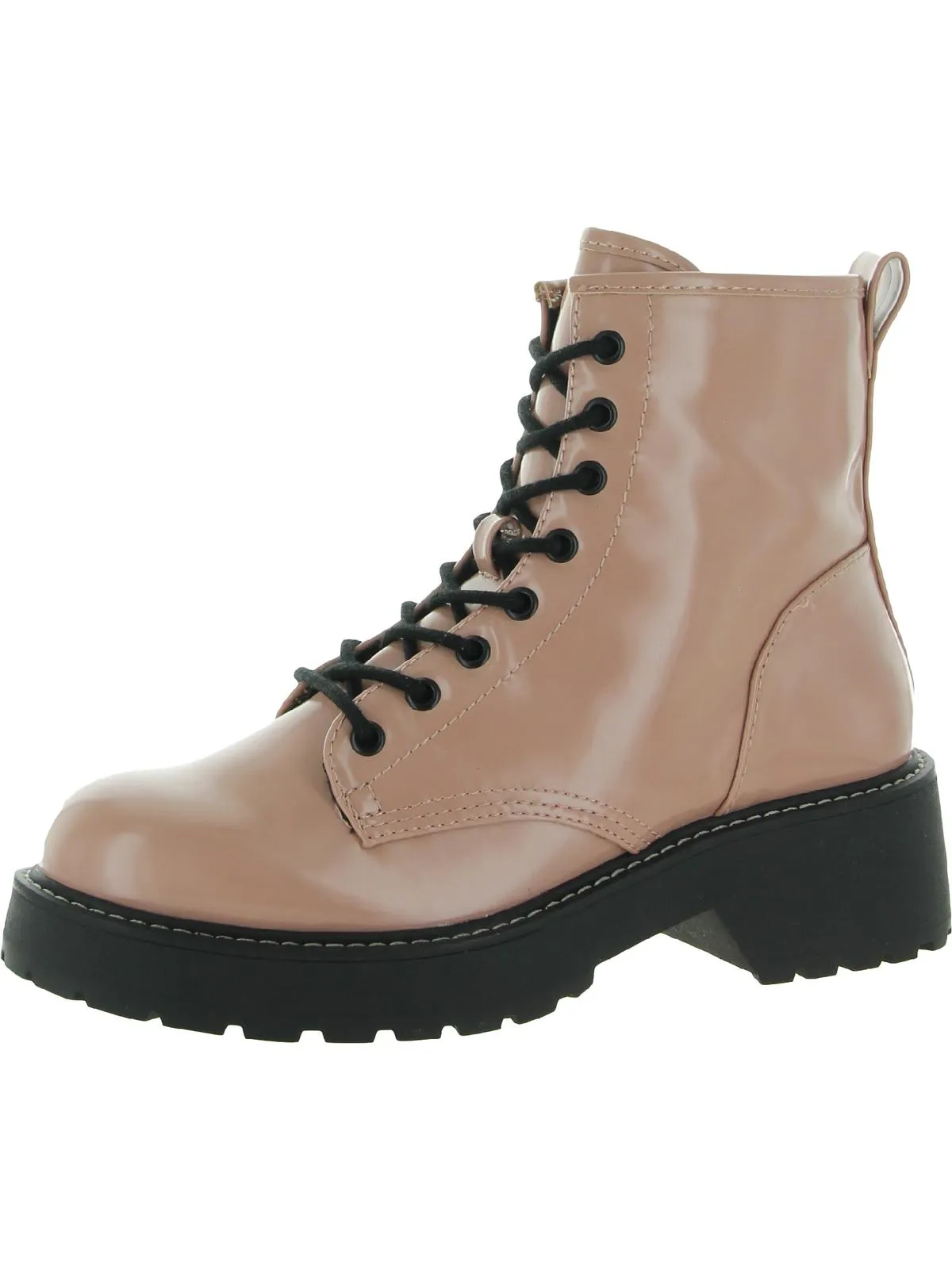 Carra Womens Rhinestone Lug Sole Ankle Boots
