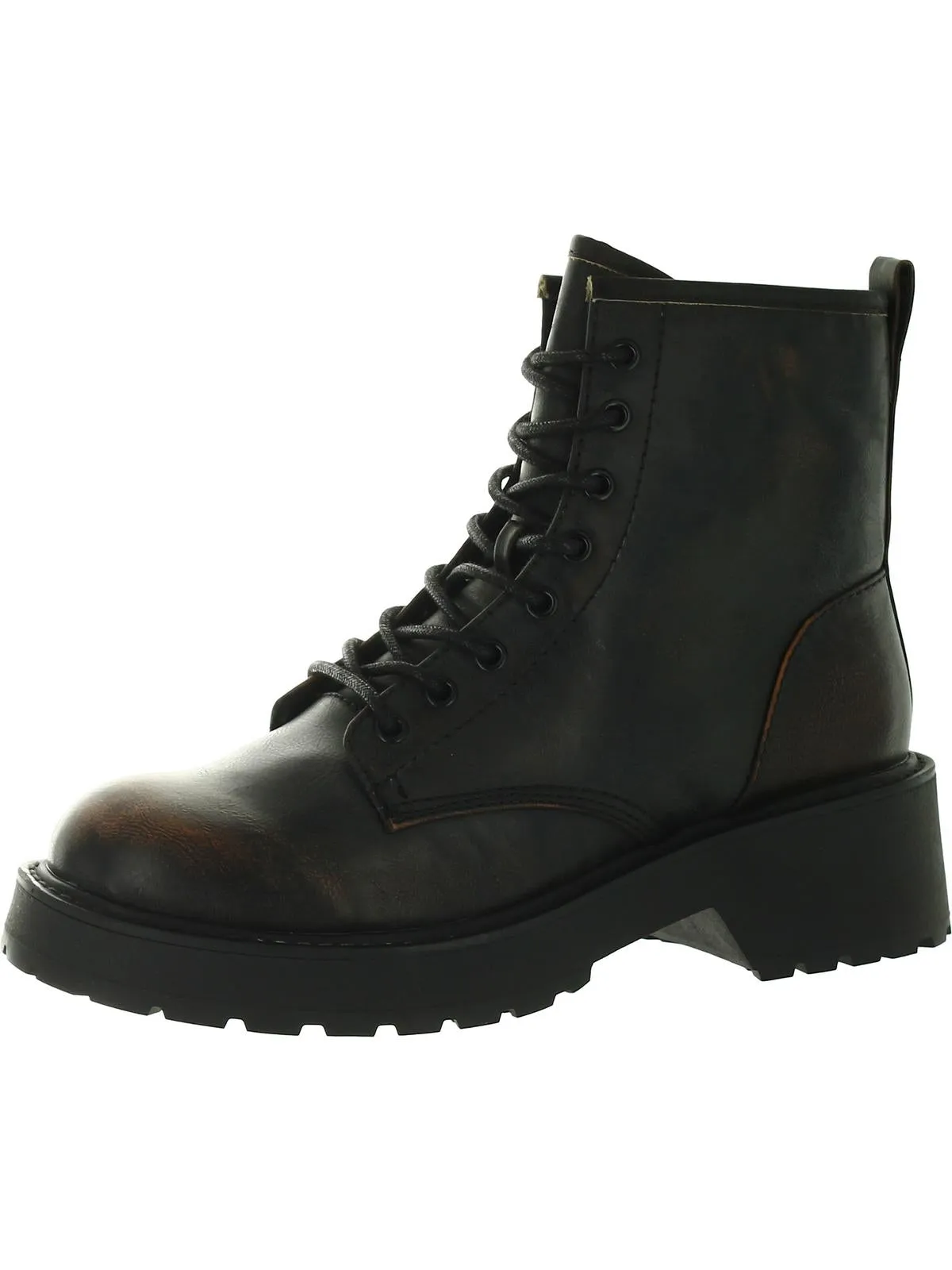 Carra Womens Rhinestone Lug Sole Ankle Boots