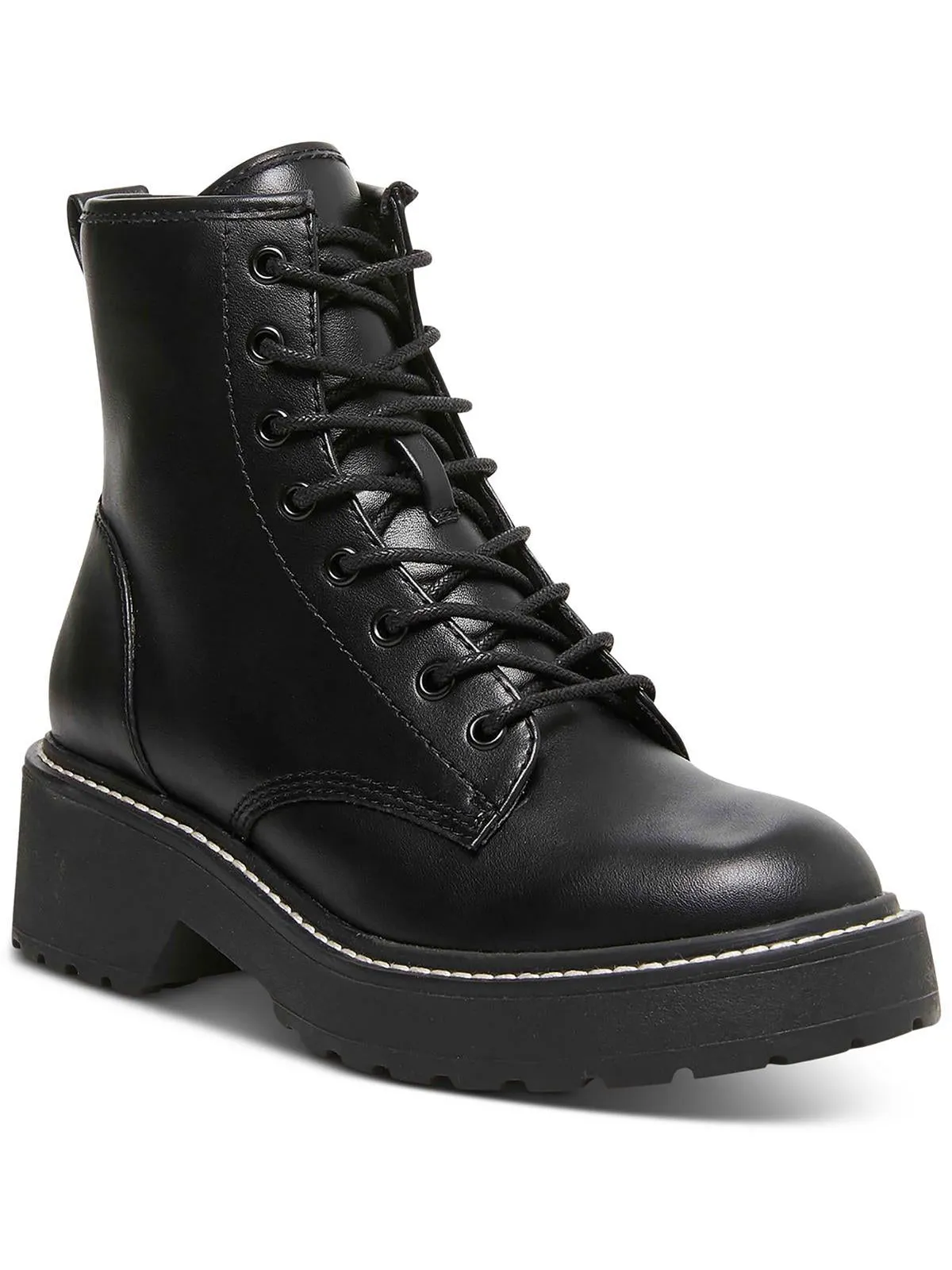 Carra Womens Rhinestone Lug Sole Ankle Boots