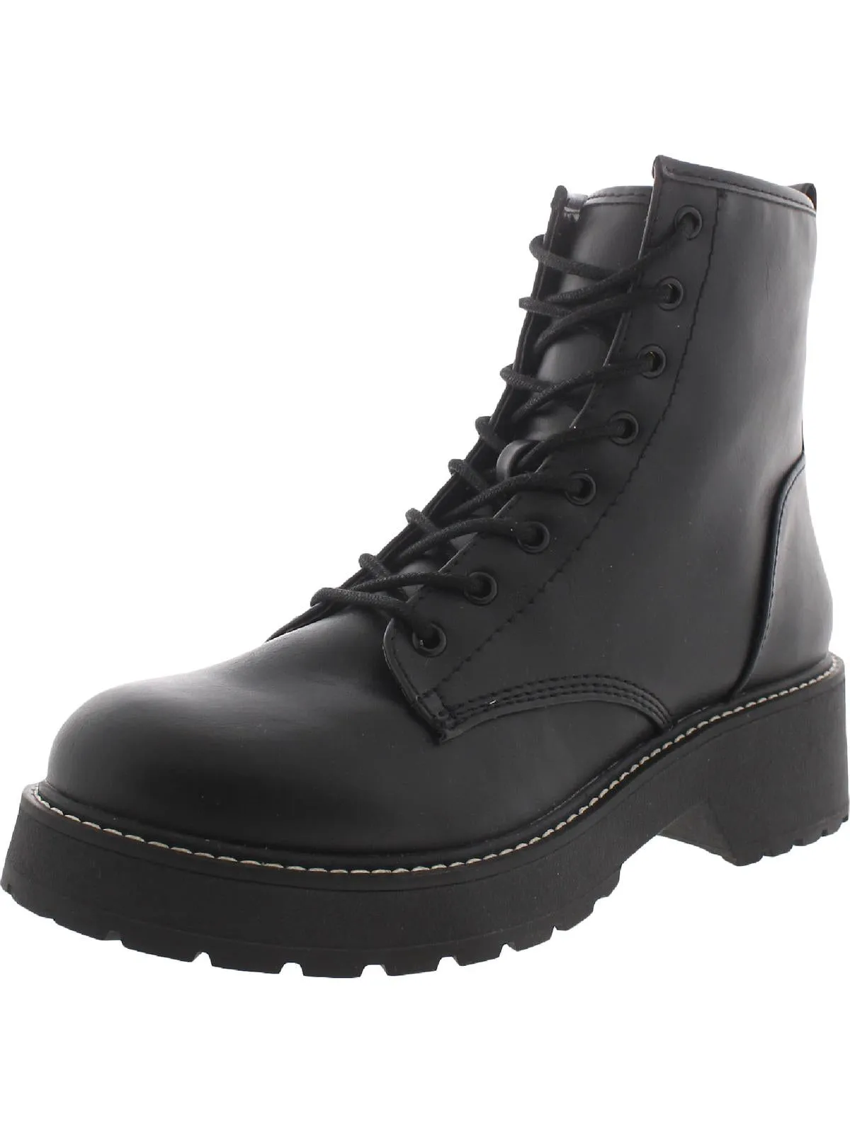 Carra Womens Rhinestone Lug Sole Ankle Boots