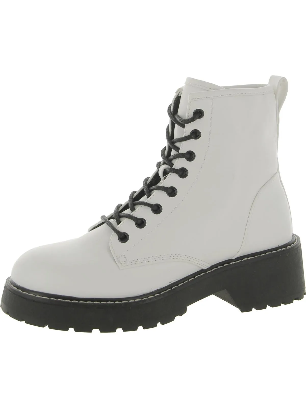 Carra Womens Rhinestone Lug Sole Ankle Boots