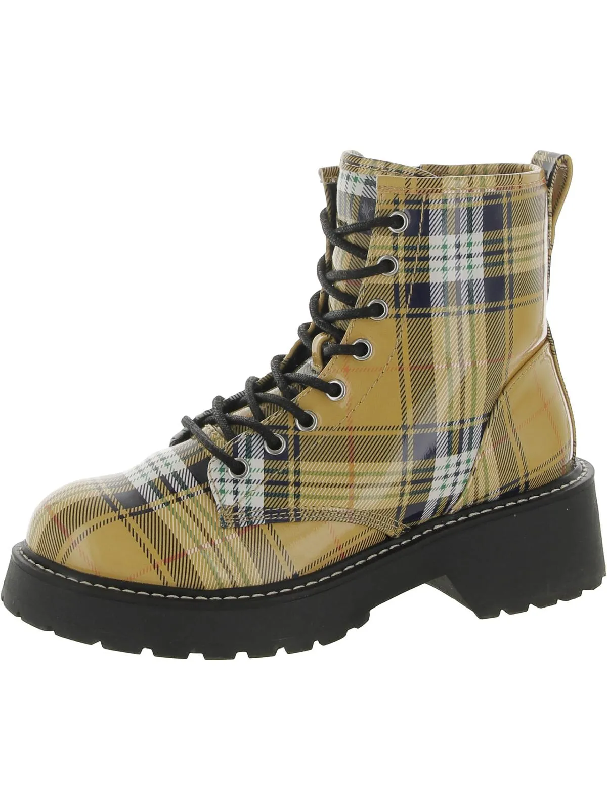 Carra Womens Rhinestone Lug Sole Ankle Boots