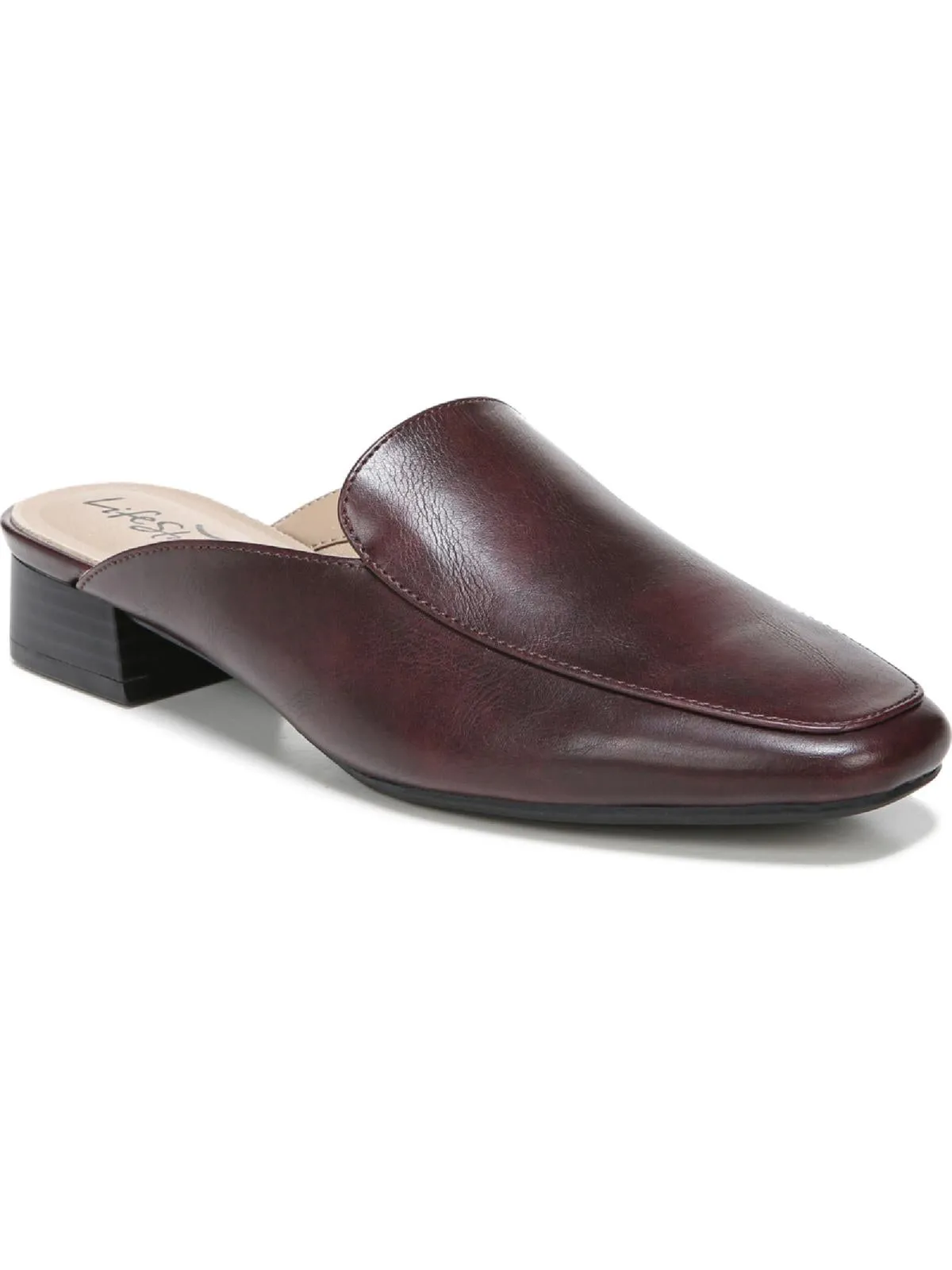 Casual Mocs Womens Faux Leather Slip On Mules