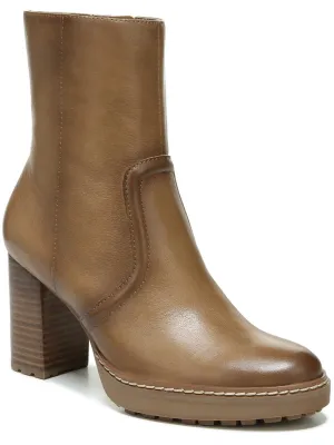 Catie Womens Leather Heels Mid-Calf Boots