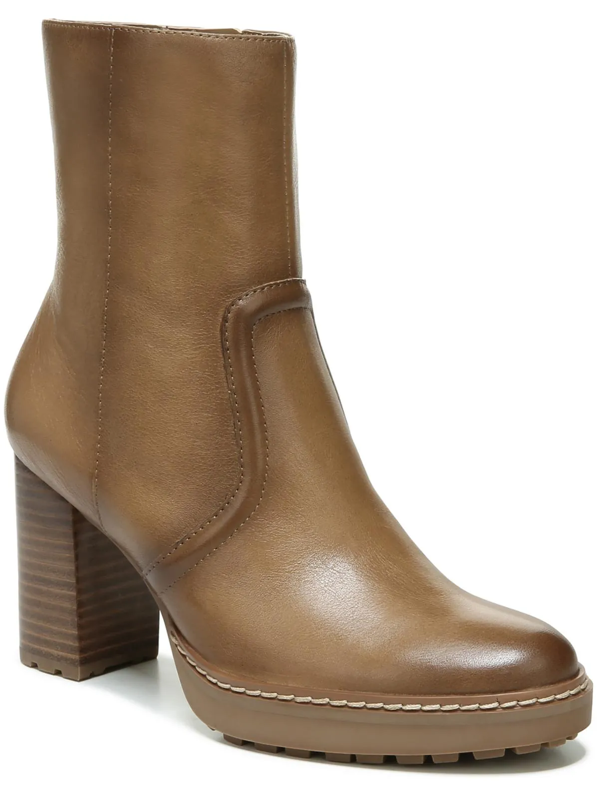 Catie Womens Leather Heels Mid-Calf Boots