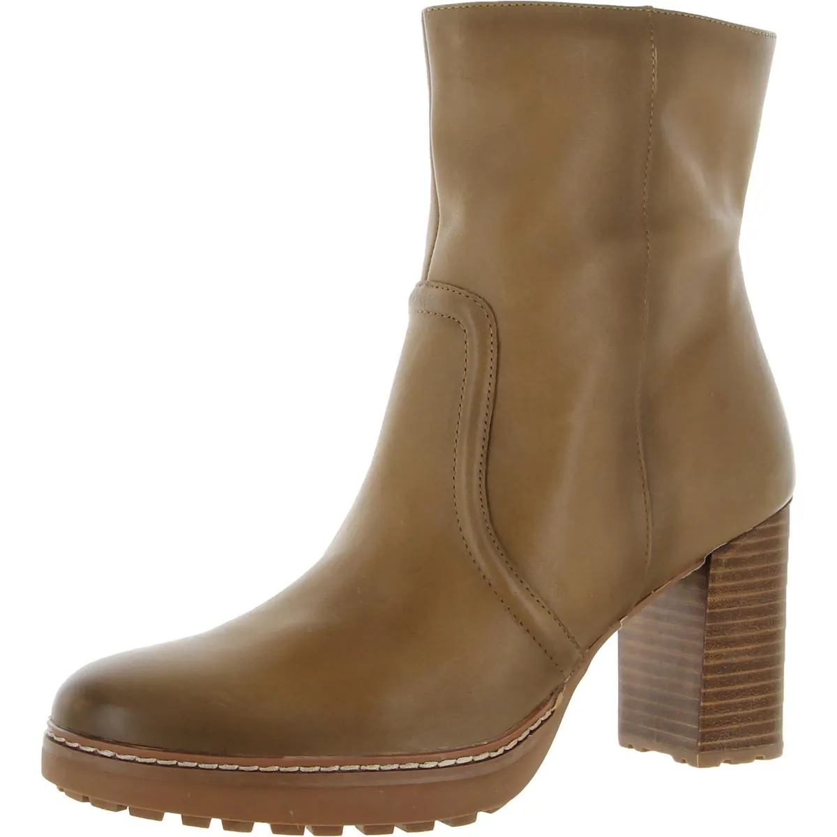 Catie Womens Leather Heels Mid-Calf Boots