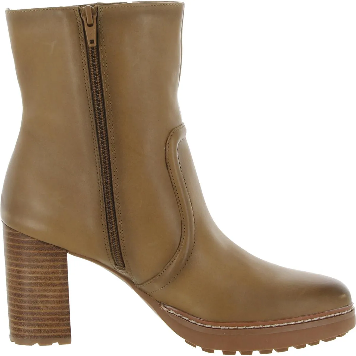 Catie Womens Leather Heels Mid-Calf Boots