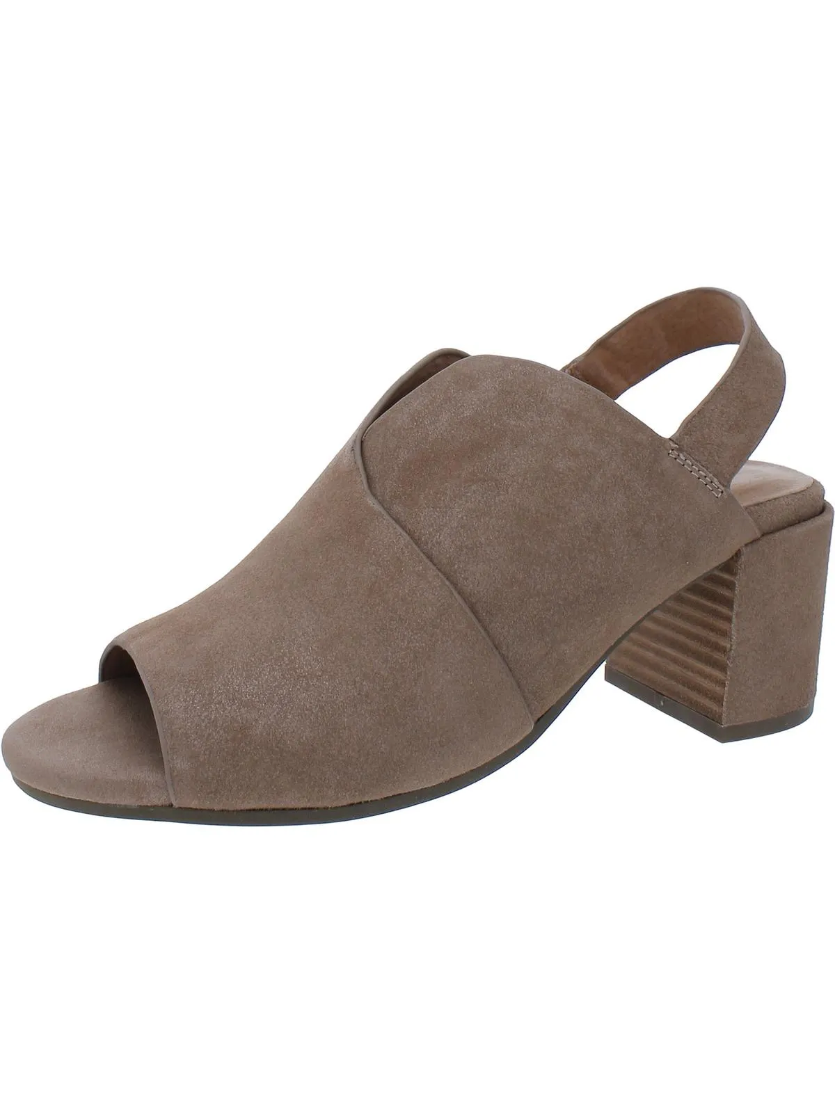 Charlene Hooded Womens Leather Peep Toe Heel Sandals