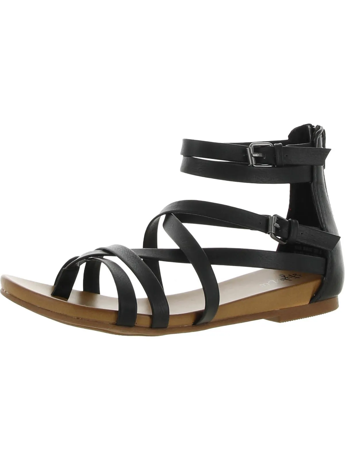 Chelseaa Womens Thong Ankle Strap Wedge Sandals