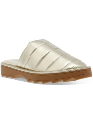 Chex Womens Quilted Faux Fur Lined Slide Slippers