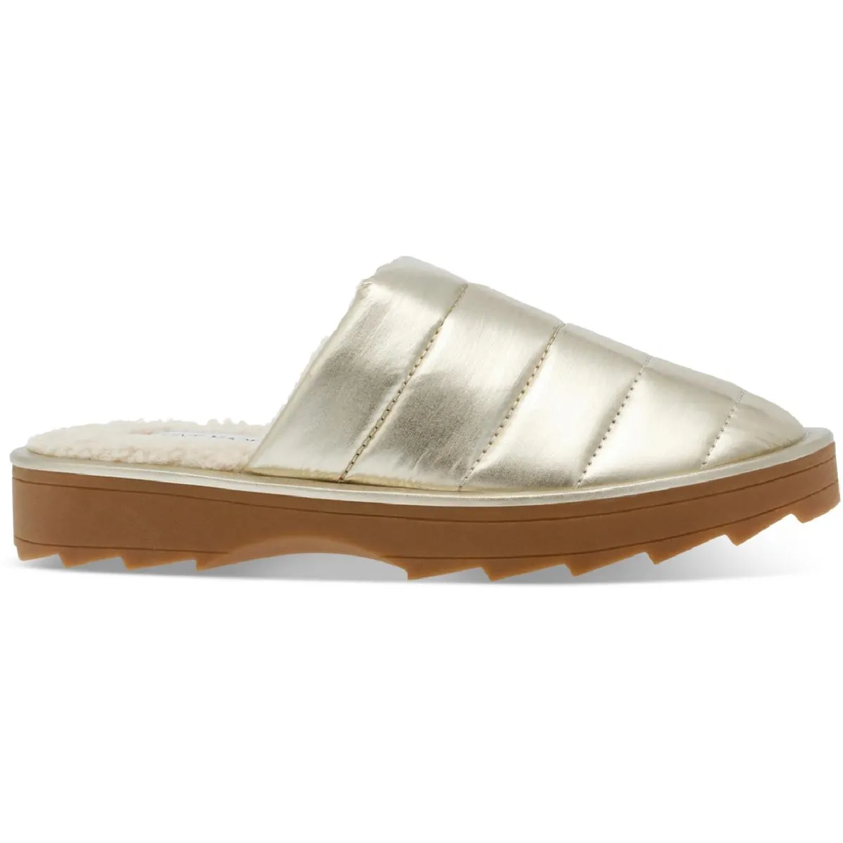 Chex Womens Quilted Faux Fur Lined Slide Slippers