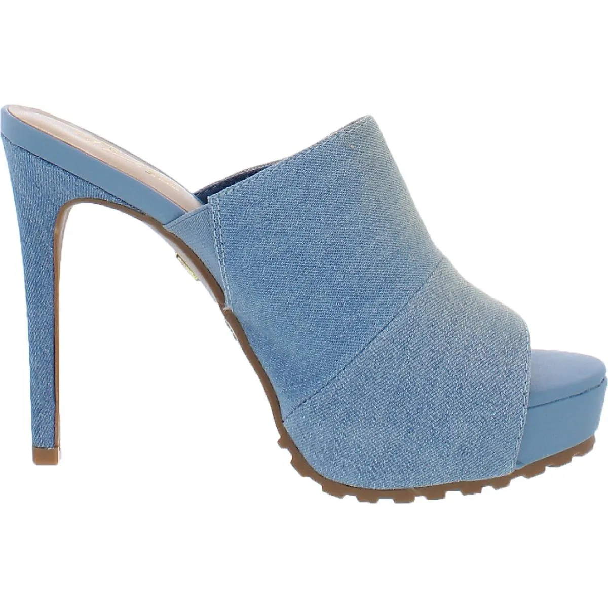 Cindie Womens Platforms Peep-Toe Mule Sandals