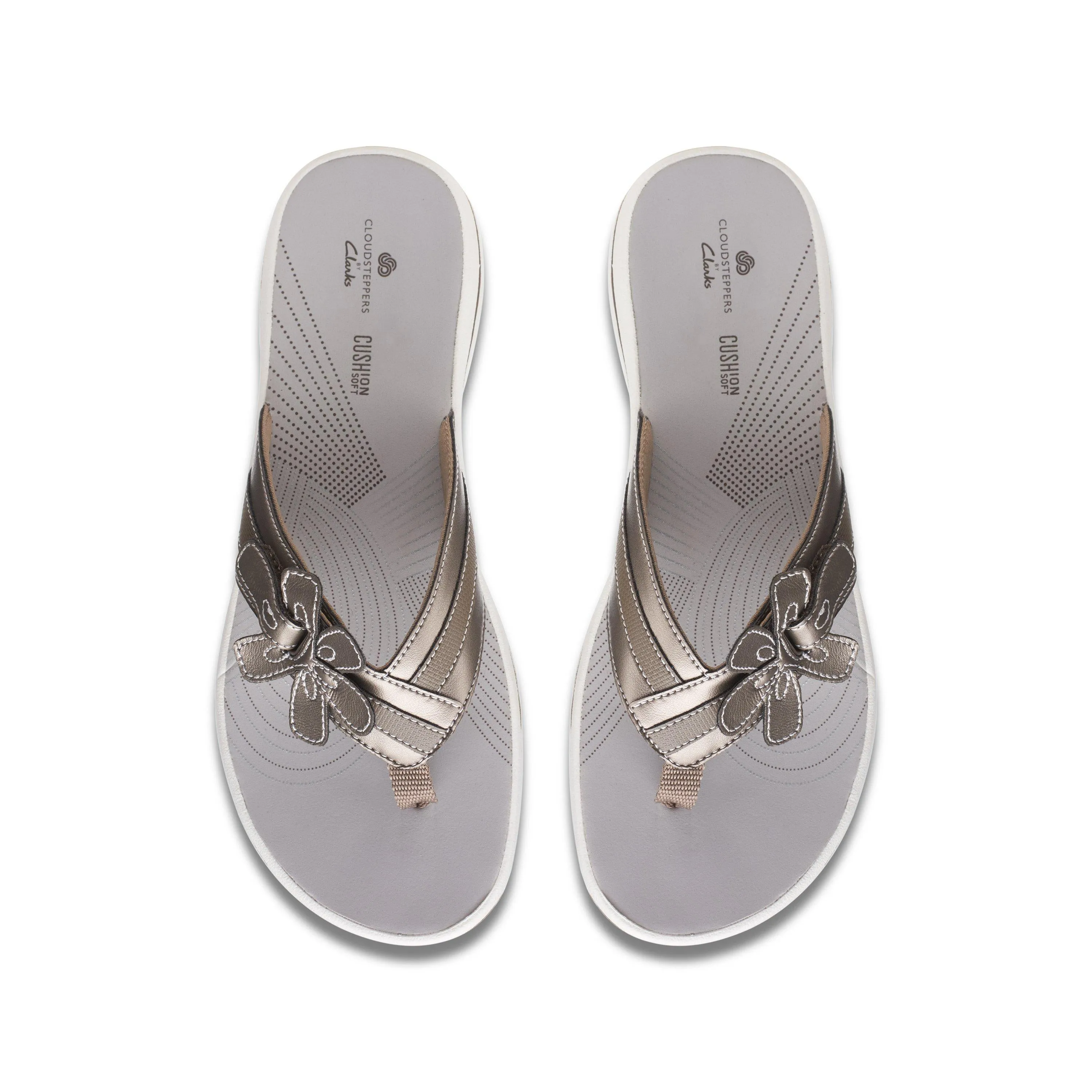 Clarks Brinkley Flora in Metallic Synthetic