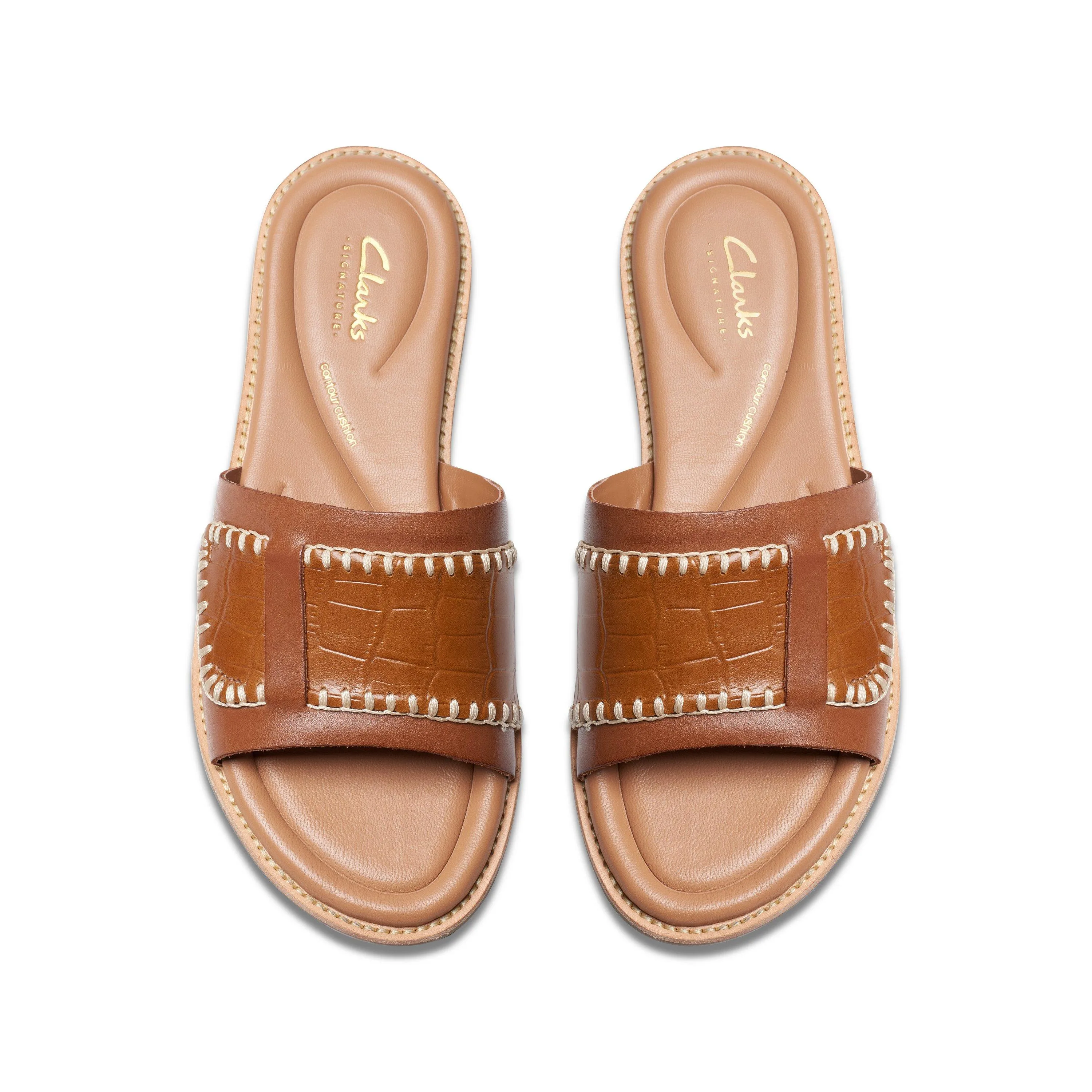 Clarks Maritime Mule in Brown Leather